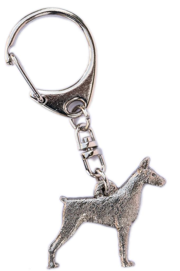 Dobermann Made in England Kunst Hunde Schlüsselanhänger Sammlung (Version mit Knickohren)