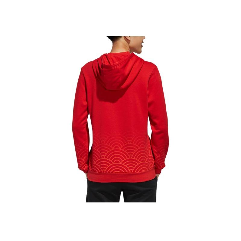 adidas Neo Άνετο Casual Φούτερ με Σχέδιο Νεφέλης Ανδρικά Φούτερ Ανοιχτό Κόκκινο EH6507
