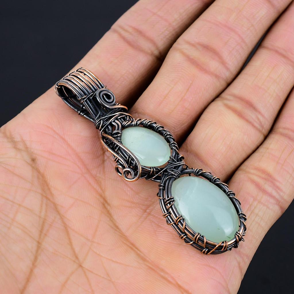 Blue Chalcedony 925 Solid Sterling Silver Pendant, Handmade Gemstone Pendant Jewelry, Gifts For Wife Brand New Pendant