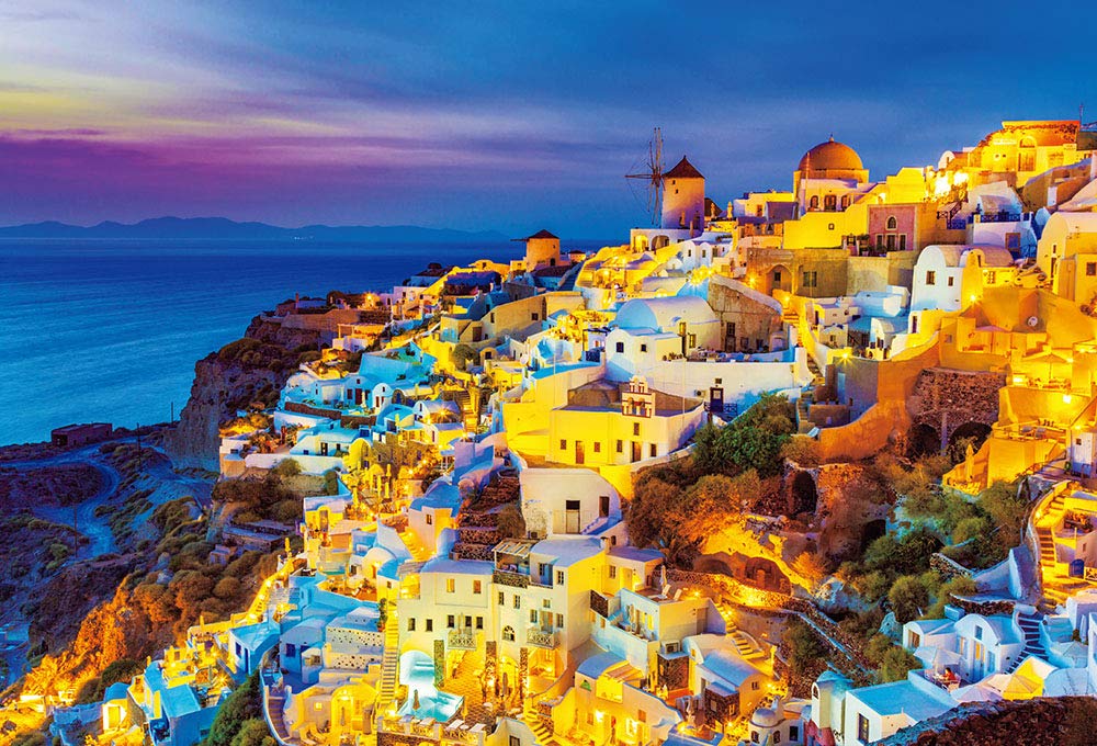 in Beverly Jigsaw Twilight Small Pieces x 72 [Made Japan] 2000-Piece Puzzle, Santorini, (49 cm), S62-522