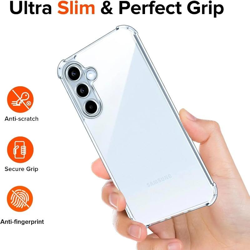 Airbag Shockproof Clear Phone Case For Samsung Galaxy A06 A16 A55 A35 A25 A15 A14 A24 A34 A54 M54 M53 M15 Soft TPU Back Cover