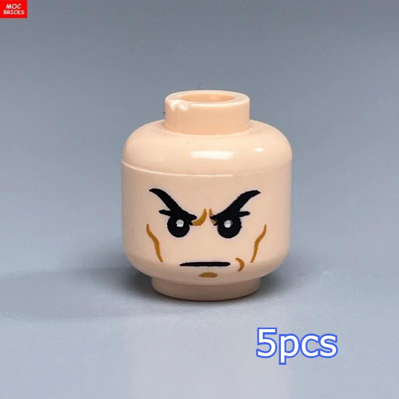MOC Bricks Hollow Flesh Face Expression Head For 4cm Figure DIY Educational Building Blocks Toys For Children Gifts