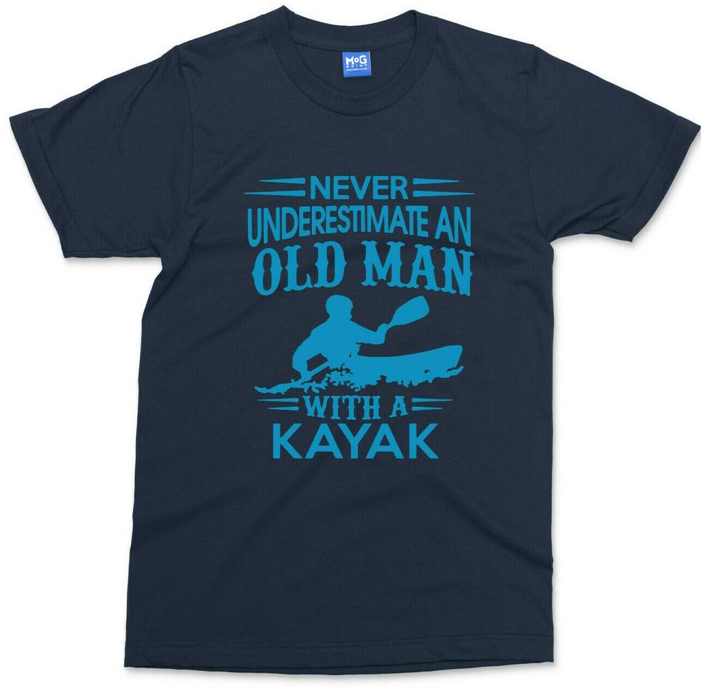 Kayak Unisexs TShirt Never Underestimate Old Unisex Gift For Father Dad Kayaking Tee S