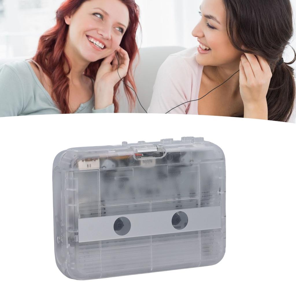 Cassette Player USB Or AA Battery Powered 3.5mm Auto Reverse Vintage Compact Tape Player with Hdphone