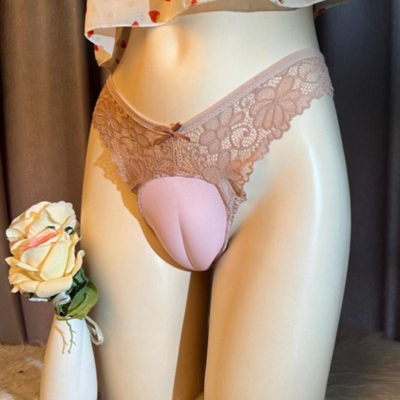 Mens Crossdresser Panties Male To Female Hiding Gaff Tucking Underwear Mtf Transgender Low Rise Lace T-Back Thong Sissy Lingerie