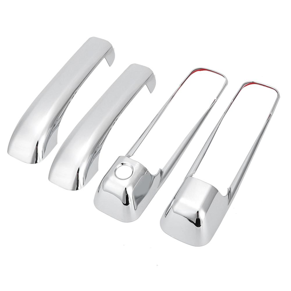 Chrome Door Handle Trim Cover 2 Door with 1 Keyhole Fit for Dodge Ram 1500 2009 2015