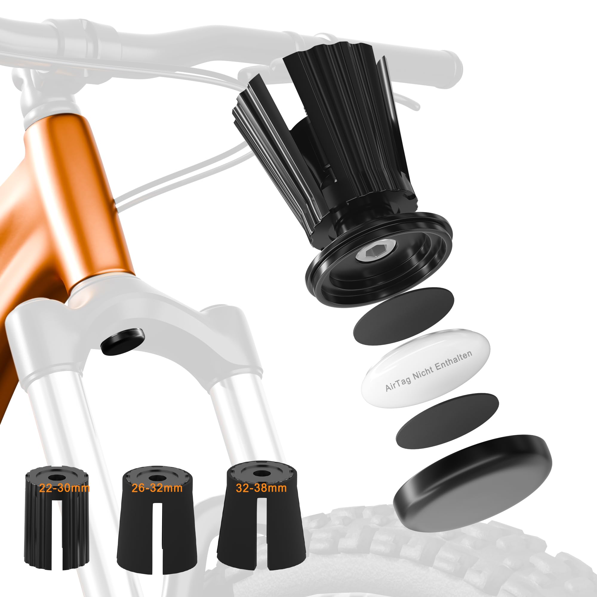 

NICEDACK AirTag Велосипед AirTag Велосипед Водонепроницаемый AirTag Велосипед Крепление AirTag Велосипед Держатель Подходит для труб передней вилки велосипеда с внутренним чёрный