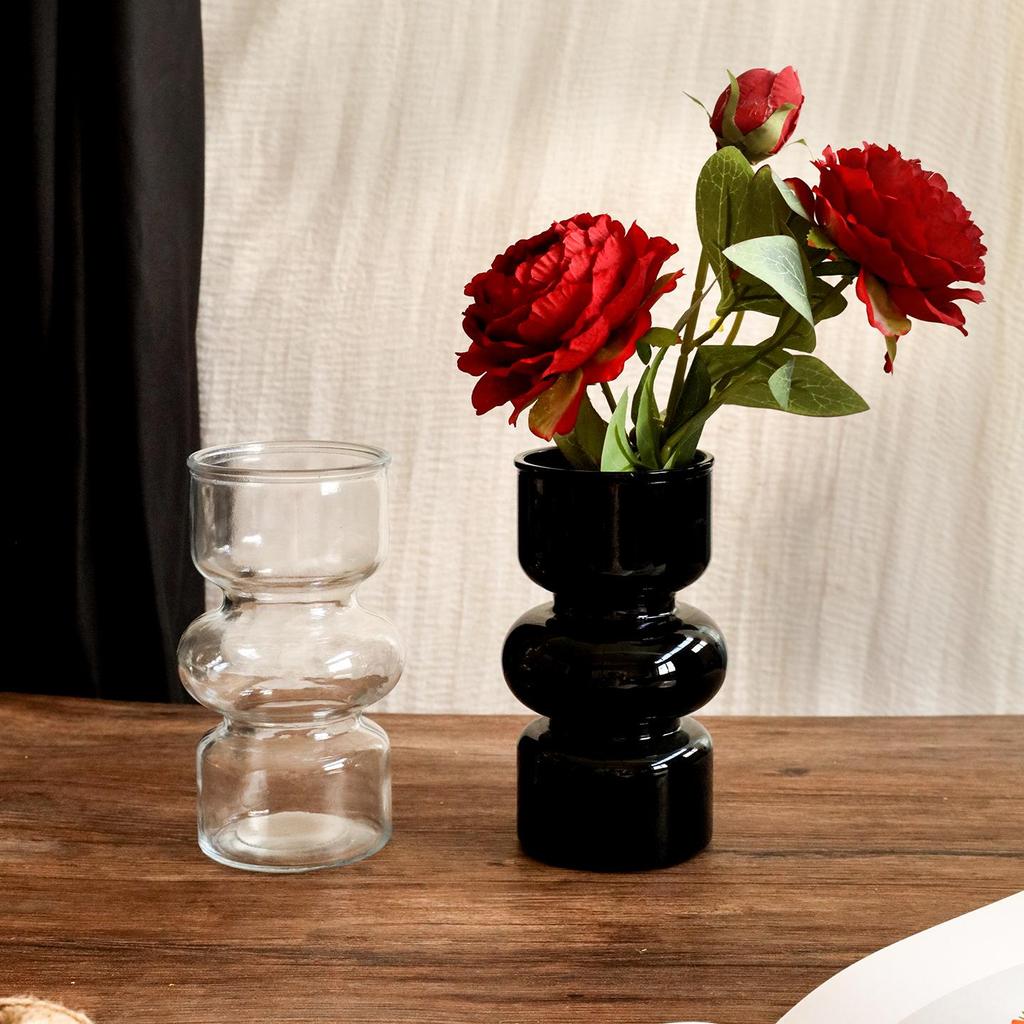 Mid-Century Light Luxury Glass Vase for Hydroponic Floral Arrangements