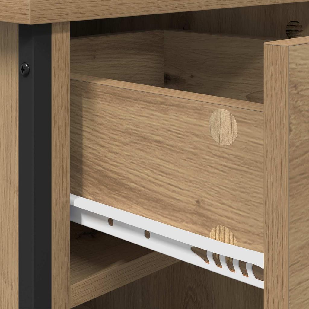 Artisan Oak Nightstand 40 x 42 x 50 cm Particleboard