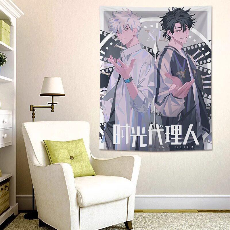 Link Click Anime Characters Tapestry Cheng Xiaoshi Lu Guang Print Wall Hanging for Fans Bedroom Decor Home Decor