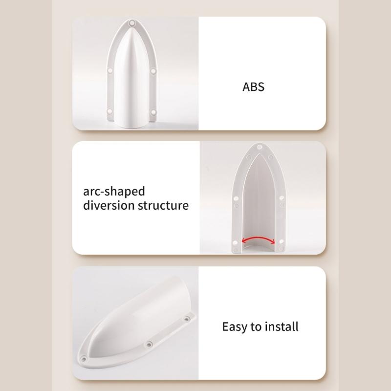 Clamshell Vent for Boat Yacht Marine Cable Vent Cover with Screws Easy Installation Clam Shell Vent Cover White/Black