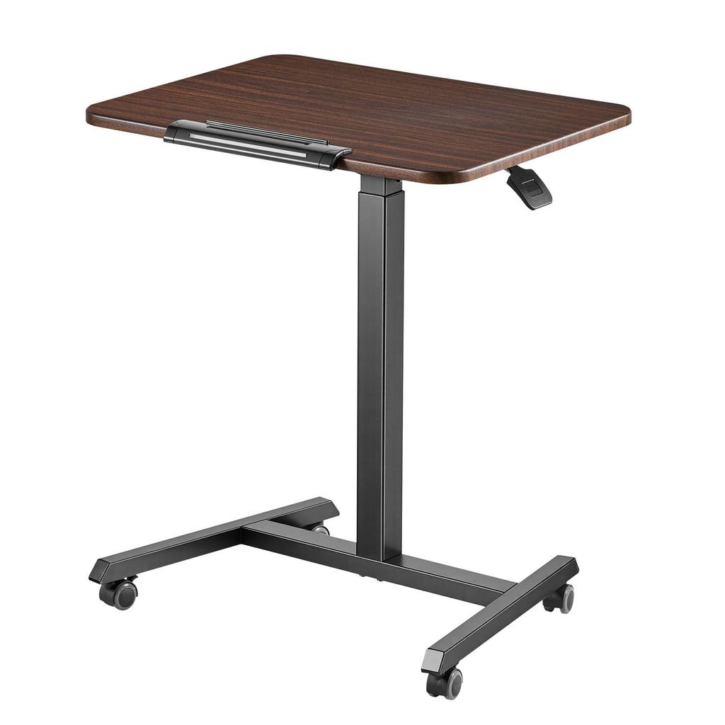 Standing Desk, Adjustable Height Mobile Stand Up Desk with Tilting Desktop, 650 x 480 mm Small Computer Sit Stand Rolling Workstation with 4 Casters,