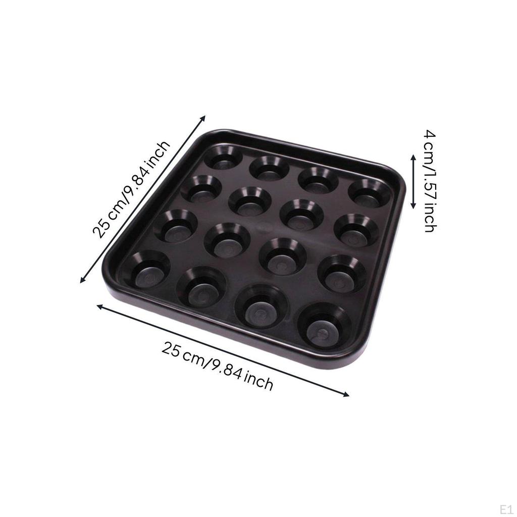 16 Hole Billiard Tray Easy To Clean Snooker Ball Space Saving Holder for Game Room