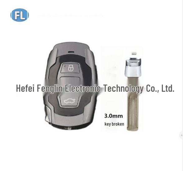 

BYD Gray Card 3-Button Key Blank, 315MHz 46 Chip, 1.8mm/3.0mm, Manual Unlock