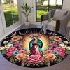 1pc Office Carpet Chair Mats Floral Virgin Guadalupe Artwork Perfect for Decorating Office Chairs, Living Rooms, Or Bedrooms.YDT120