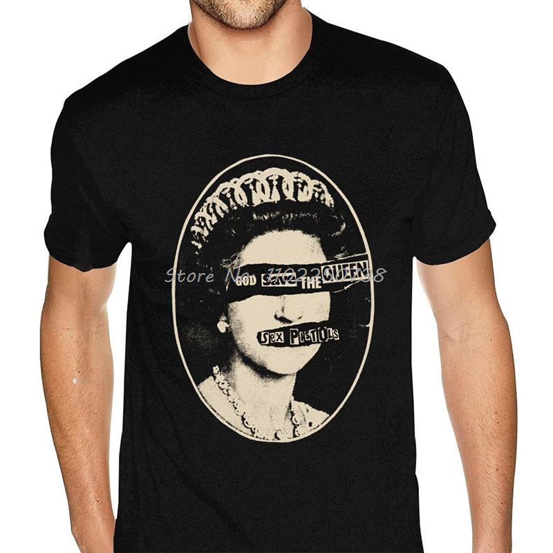 Sex Pistols T Shirt God Save The T-Shirt Male Vintage Print T-Shirt Homme Oversized Anime Tshirt Men Oversized Streetwear S