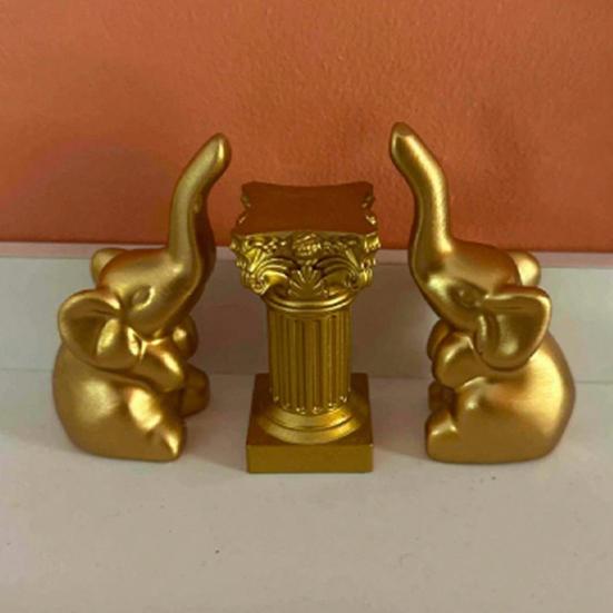1 Paar Olifant Ornament Hars Beeldje met Omhoogstaande Slurven Decoratief Koppel Beeldje Huis Verjaardag Decor