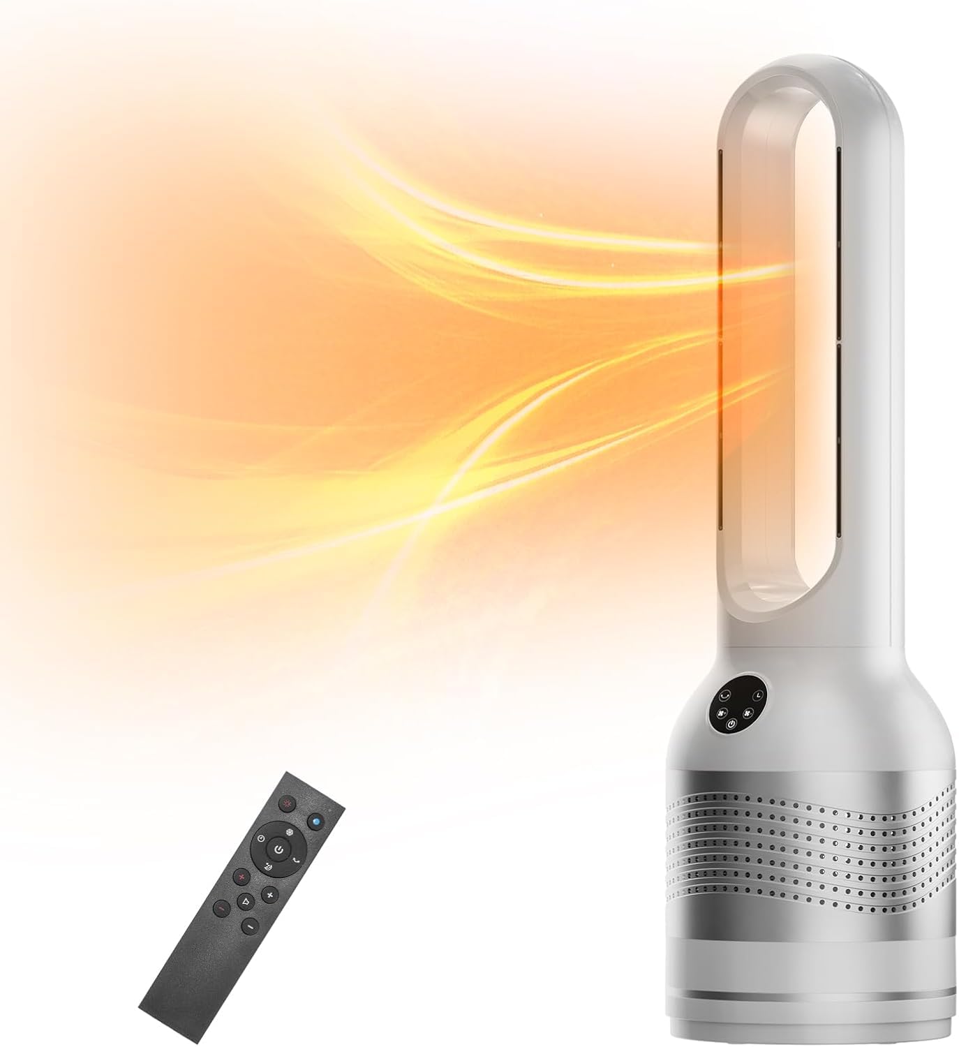 

3 в 1 керамический вентилятор охлаждения и электровентилятор без лопастей Tower Air Slim Отопление Перегрев DC Motor Energy Японское руководство по эксплуатации в комплекте [2025] серый