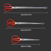 Red Handle Multi-function Stainless Steel Tongs  Outdoor Sea Crab Fishing