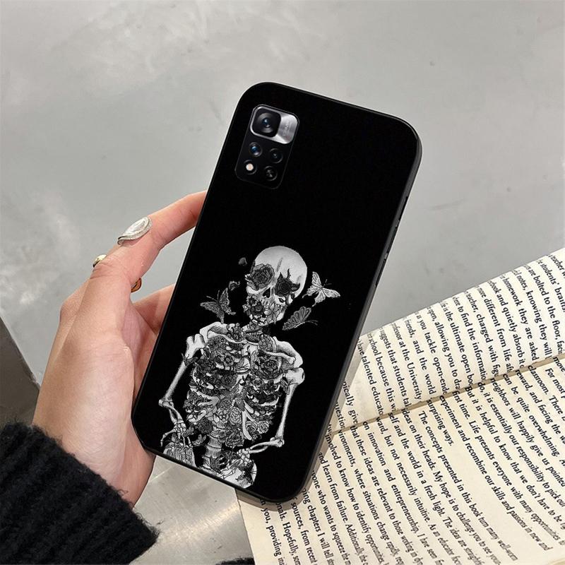 Skeleton Art Phone Case For Xiaomi Redmi Note 13 12 Pro 11S 11 10 Pro 10S 12S Redmi 13 14C 10 13C