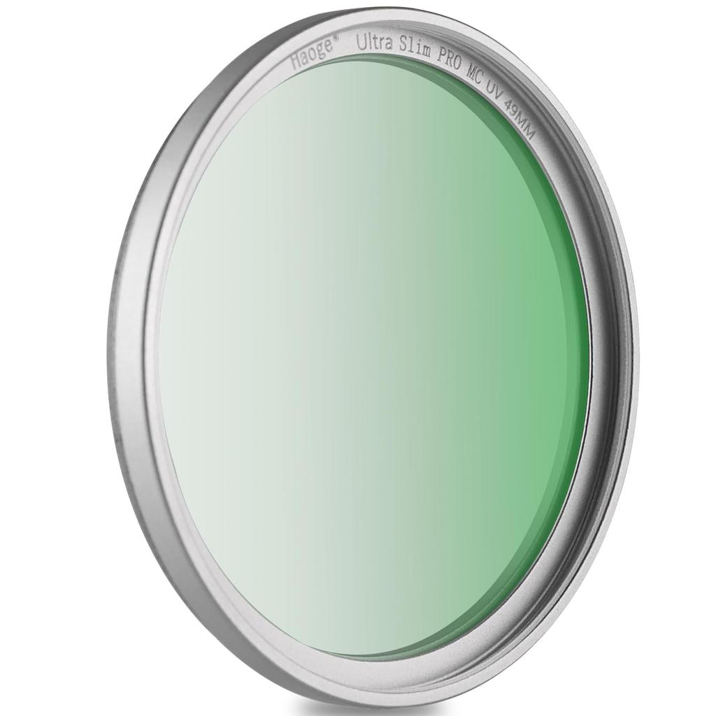 Haoge 49mm MC UV Lens Protection Filter for Fuji X100VI X100f X100V X100S X100T Camera Lens Optical Glass Ultra Thin 18 Layer Coating Silver