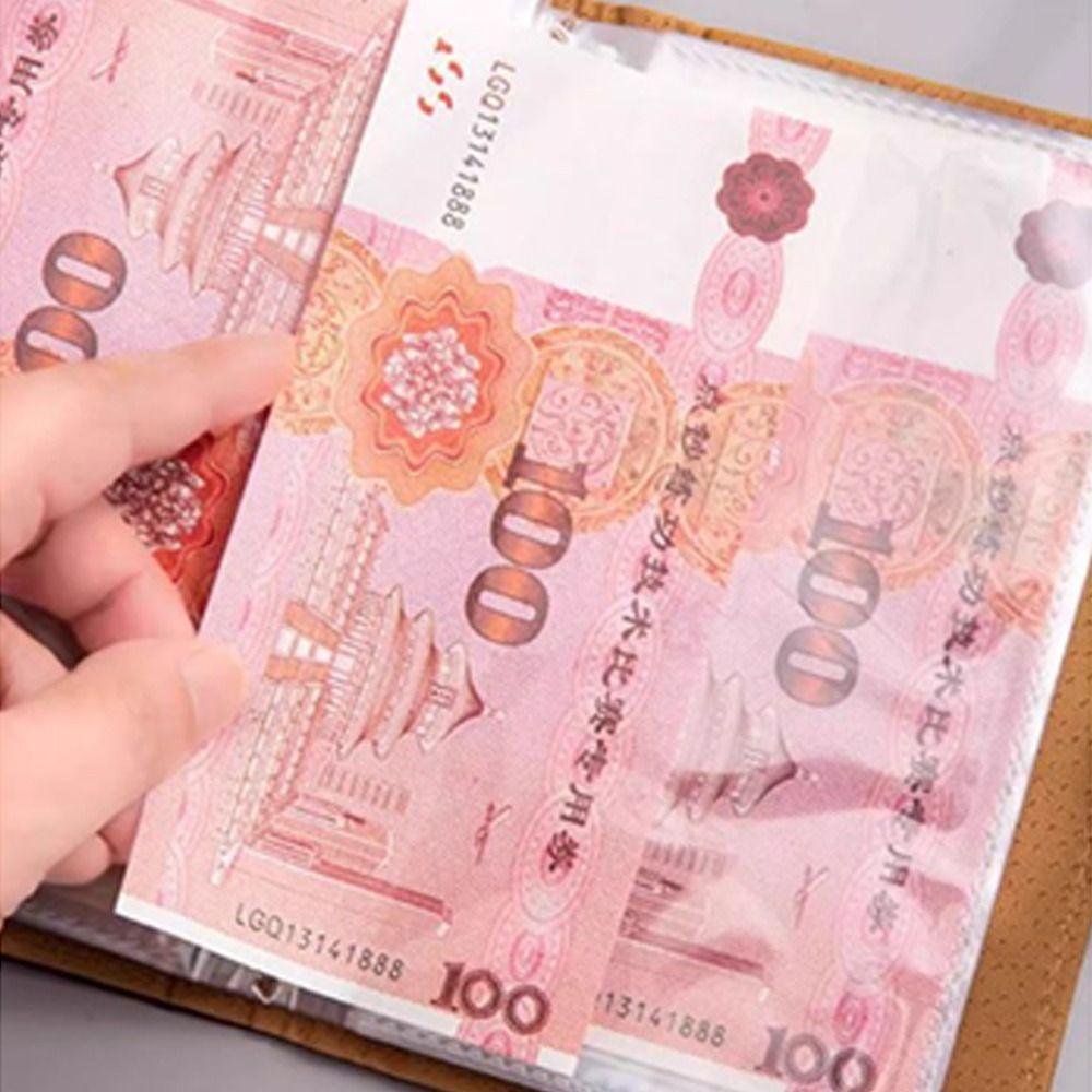 Large Capacity 100 Envelopes Money Saving Challeng PU Savings Challenges Book  for Couples