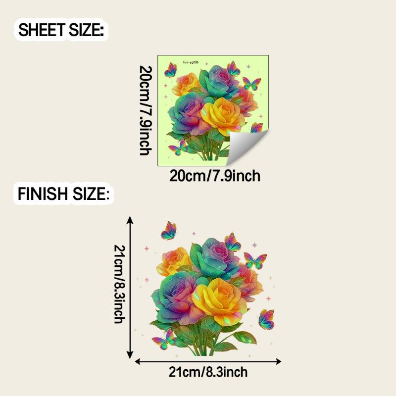 Ljusblommig Toalettklistermärke Nattlampa Blommig Väggdekal Badrum Sovrumsklistermärke Självhäftande PVC Vattentät Heminredning