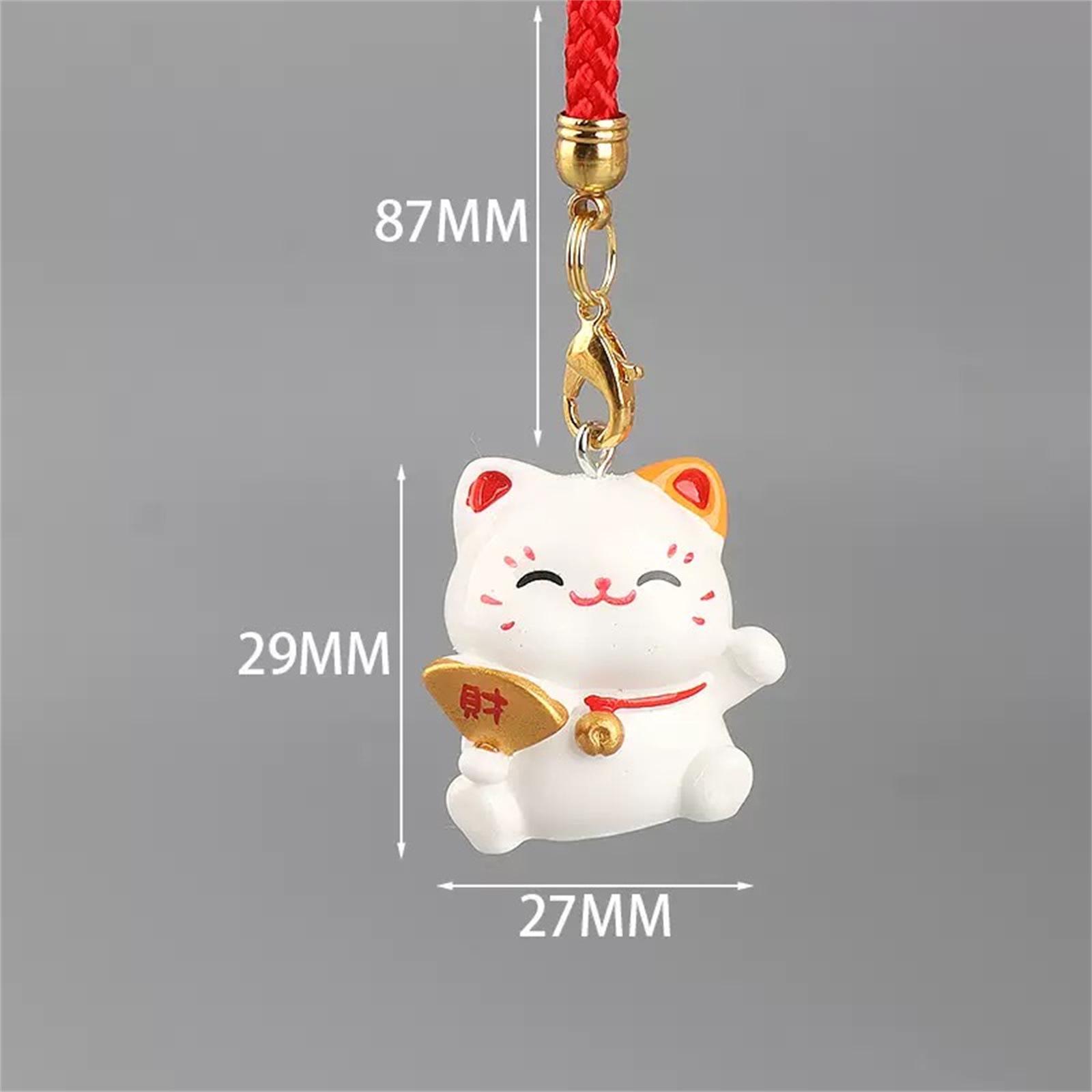 Энергичный мультяшный брелок-талисман  Счастливый кот  и аксессуар-шнурок для телефона