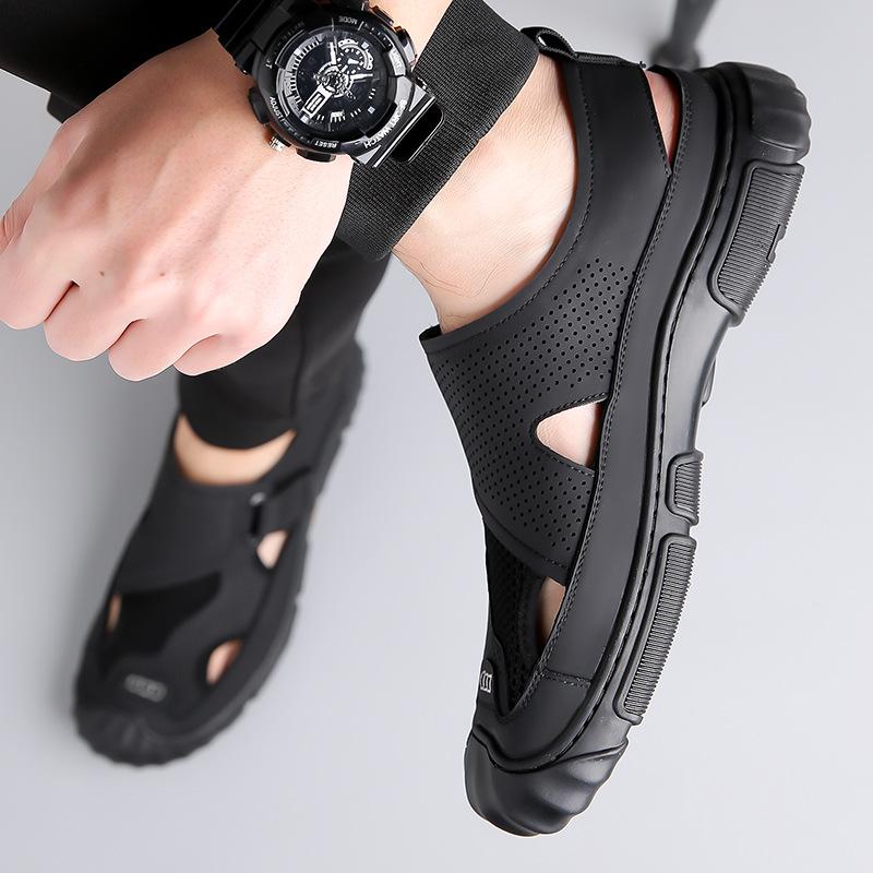 Men's Shoes 2025 Summer Casual Wear Vietnam Beach Shoes Hollow Breathable Hole Cool Leather Shoes Men's Tide 2025