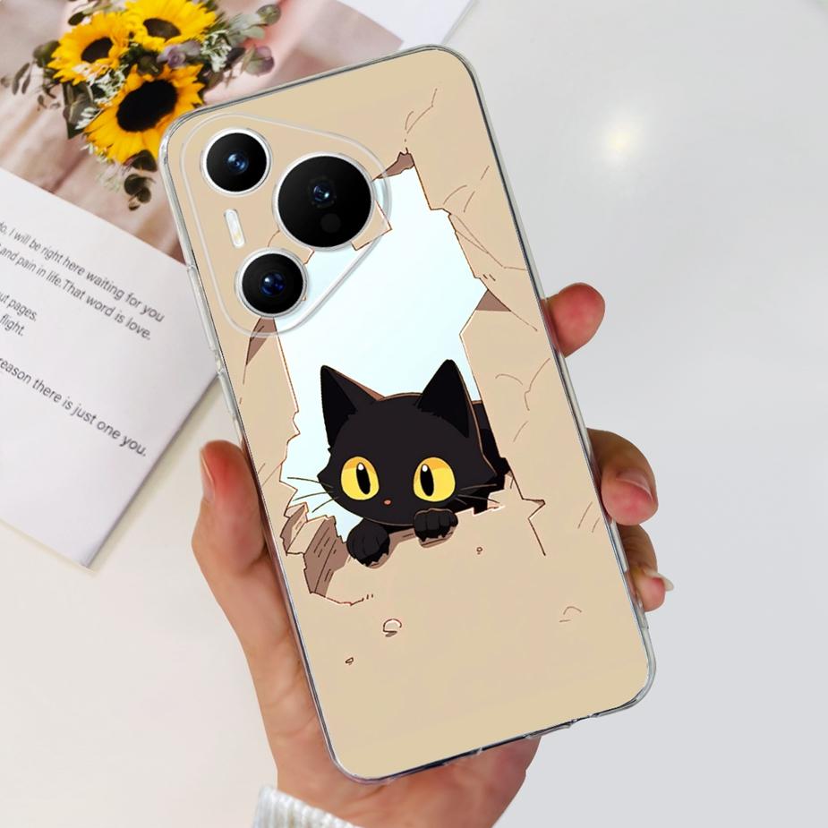 Für Huawei Pura 70 Hülle Niedliche Cartoon Bemalte Abdeckung Klare Silikon Handyhülle Für Huawei Pura 70 Pro Plus Pura70 Pro + Weiche Hülle