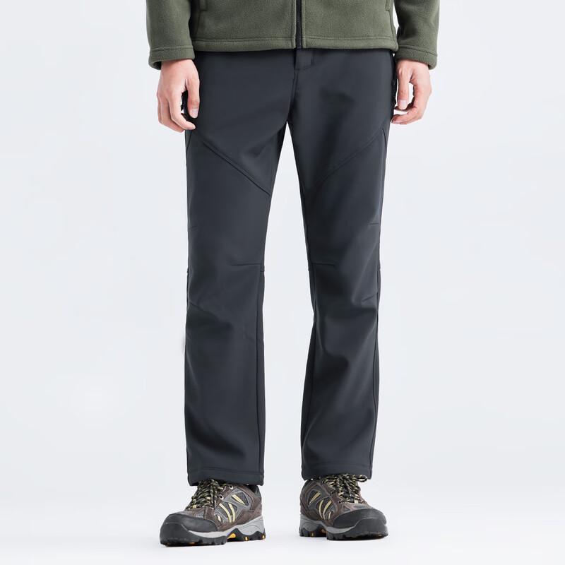 Men's Outdoor Fleece-Lined Straight-Leg Soft Shell Pants