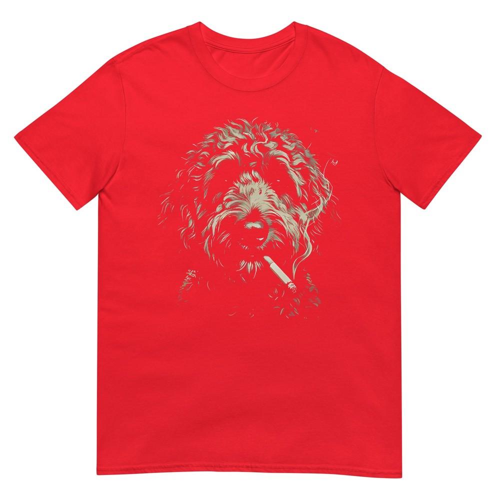 Dog Smoking Cigarette Smoking Goldendoodle Tshirt S