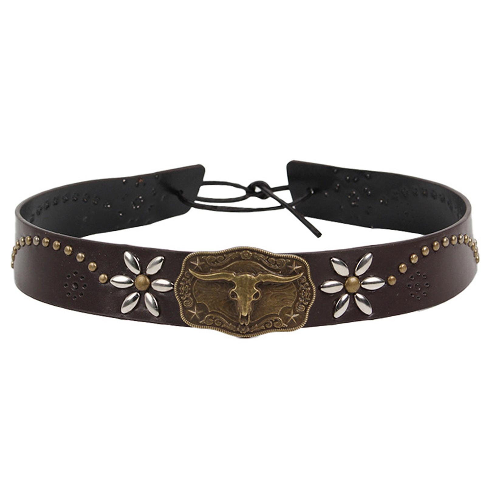 

Повязка на ковбойскую шляпу для взрослых с пряжкой в виде головы быка, винтажная этническая повязка на кепку-панаму для женщин и мужчин, аксессуары для ремня на соломенную шляпу