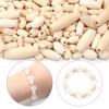 20-200Pcs Natural Oval Wooden Beads Large Hole Prayer Long Wood Bead Loose Spacer Beads For Bracelet Charms DIY Jewelry Findings