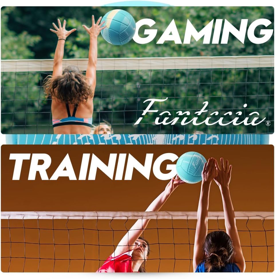 Offizielle Größe 5 Weich für Erwachsene Volleyball, Touch, Indoor/Outdoor Training, Spiele, Strand, Pool,