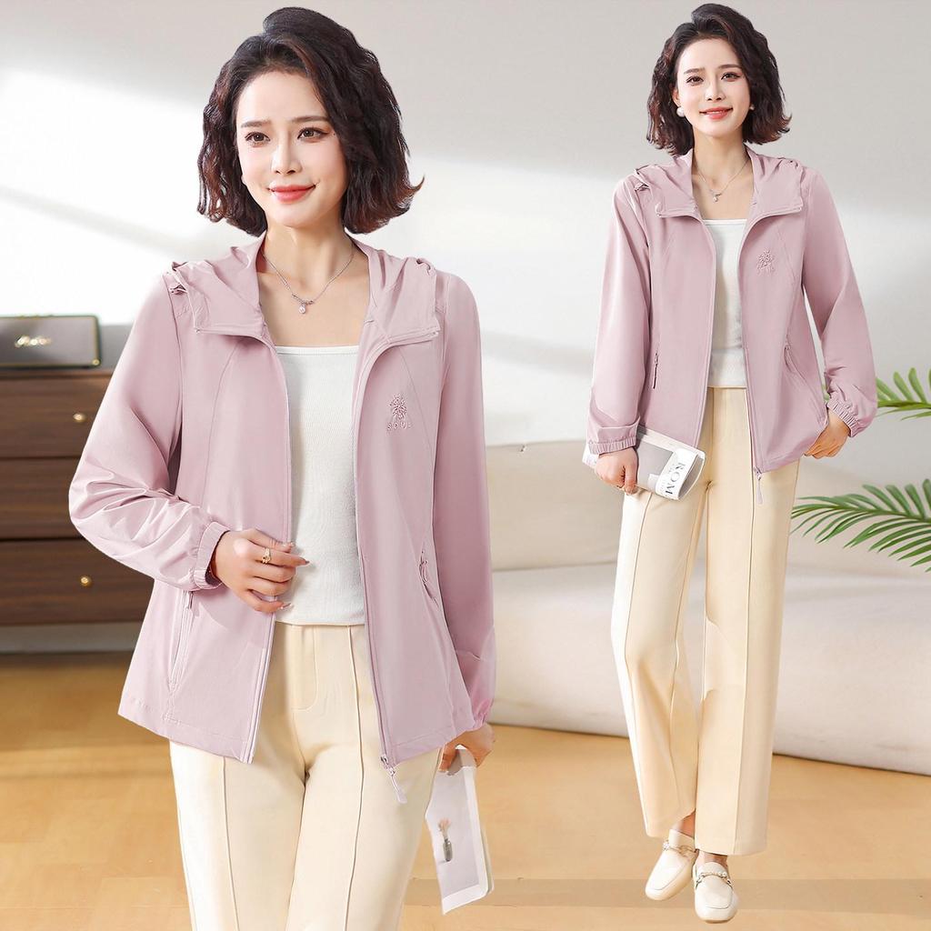2026 Stylish Hooded Spring Jacket for Middle-Aged & Elderly Women - Age-Reducing Design for Spring & Autumn