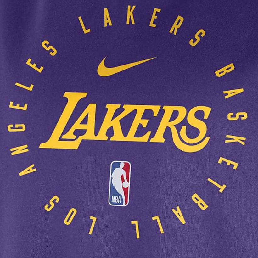 Nike Dri-Fit Nba Los Angeles Lakers Spotlight Loose Fit Crewneck Long Sleeve Sweatshirt Men sweatshirt Field-Purple FQ3371-504
