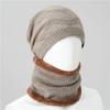 Autumn and Winter Hat Men's Double-layer Velvet Thickened Knitted Wool Hat Outdoor Warm and Cold Hat Old Cotton Hat