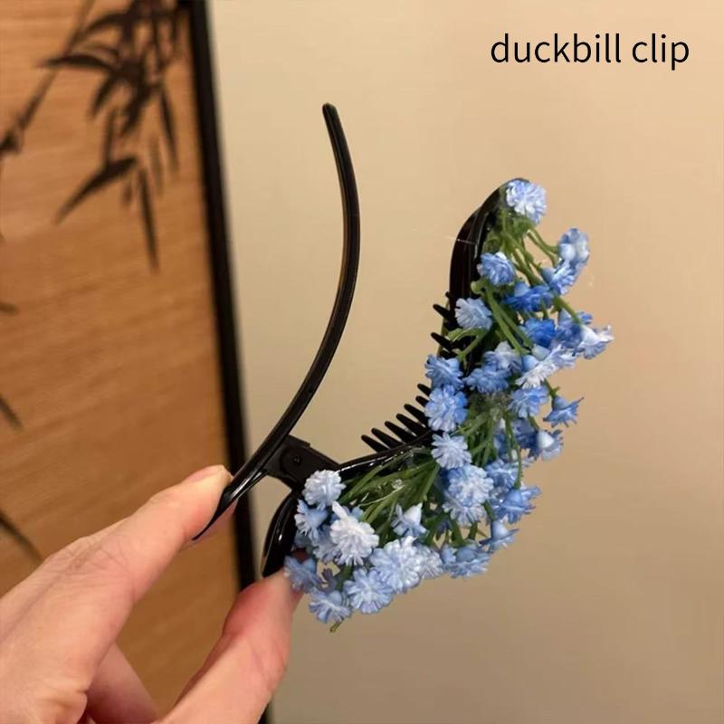 Sweet Baby's Breath Hair Clip Artificial Flower Hair Accessories High-value Hairpin Elegant Bridal Evening Headdress