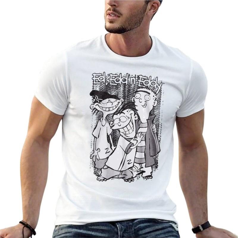 Edd N Eddy Eds Tv Show Oversized TShirts Printed MenS Clothing Short Sleeve Streetwear Big Size Top Tee