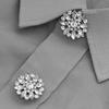Rhinestone Button Cover Removable Clip-on Button Cover Decorative Flower Button Cover for Shirt Blazer Coat Wedding Accessories