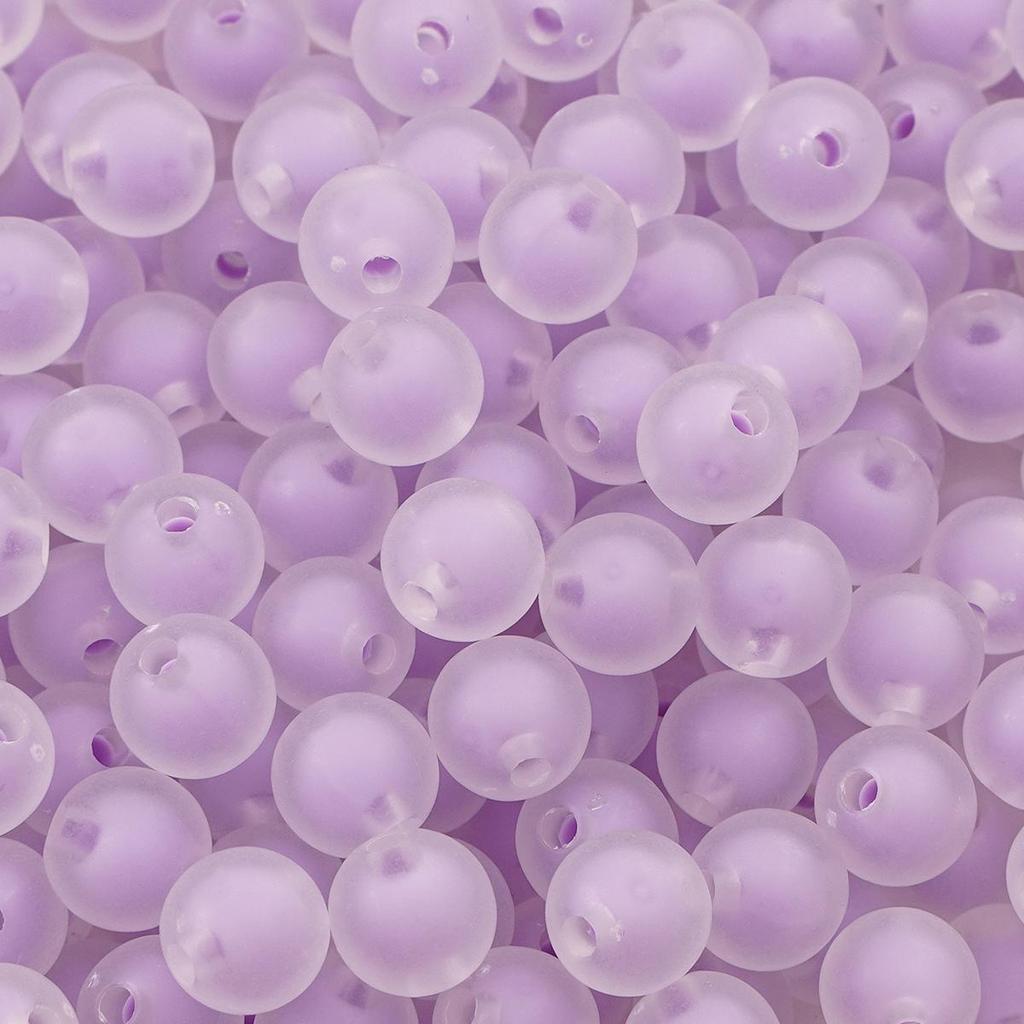 50 stk Akrylperler Belagt Fargede Løse Runde Perler For Smykkefremstilling DIY Halskjettingtilbehør