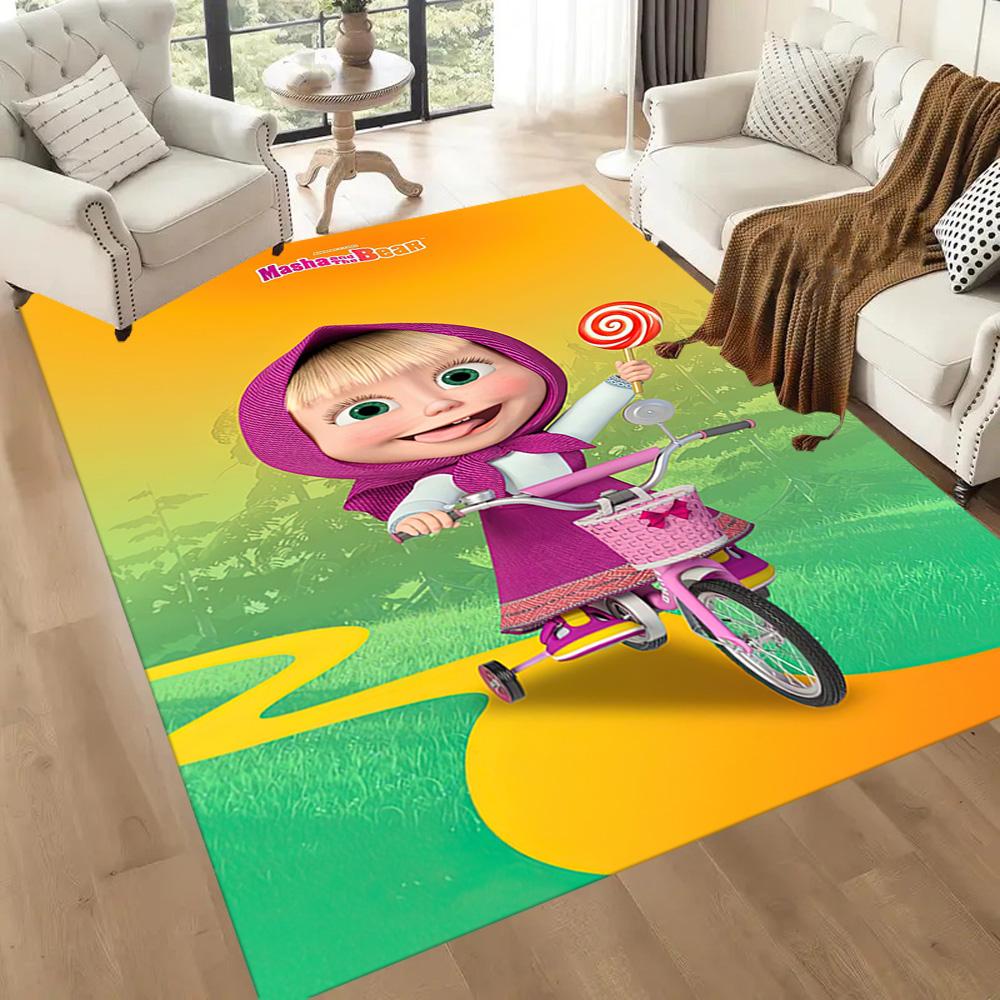 Masha Bear Floor Rug Office Rug Suitable for Playrooms Balcony Decorate Room Dormitory Anti-slip Rug Decorate Offices Spiritual Gift