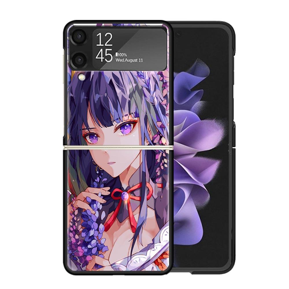 

Genshin Impact Raiden Shogun Baal Cases For Samsung Galaxy Z Flip 4 5 6 7 3 Z Flip7 Flip6 Flip4 Flip5 Flip3 5G Hard Shockproof F Samsung Z Flip 7
