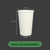 HANDUNYOU Thickened Disposable White Paper Cups