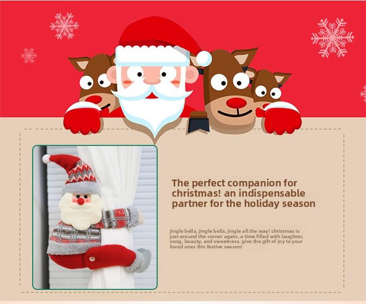 Creative Curtain Tiebacks Cartoon Doll Christmas Ornaments European-American Country Style Hotel Decorative Curtain Clasp