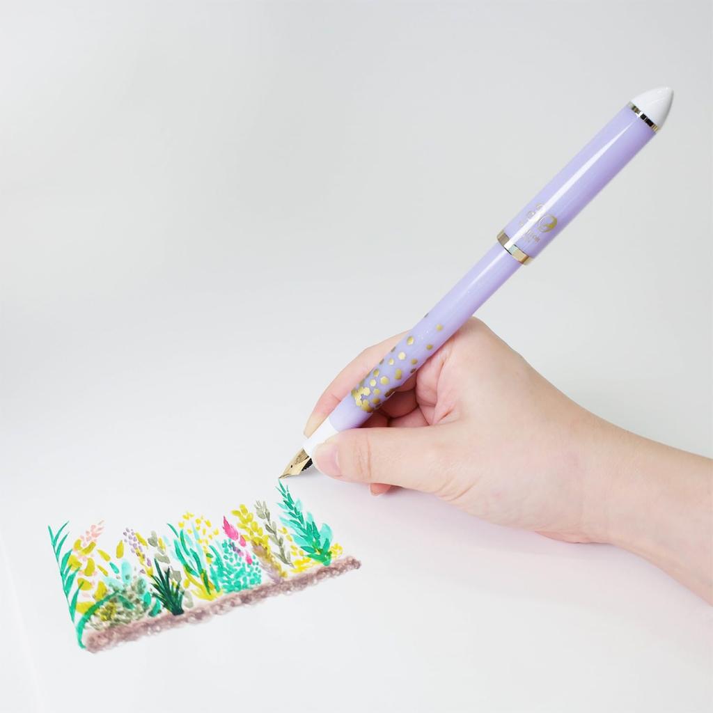 Sailor Fountain Pen Fude de Mannen Calligraphy Fountain Pen 30th Anniversary Confetti Purple 40° 10-0343-050