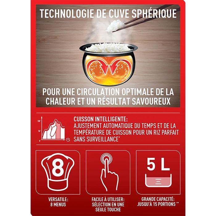 Cuiseur À Riz - TEFAL - RK732100 - 5 Litres - 750 Watts - Fuzzy Logic