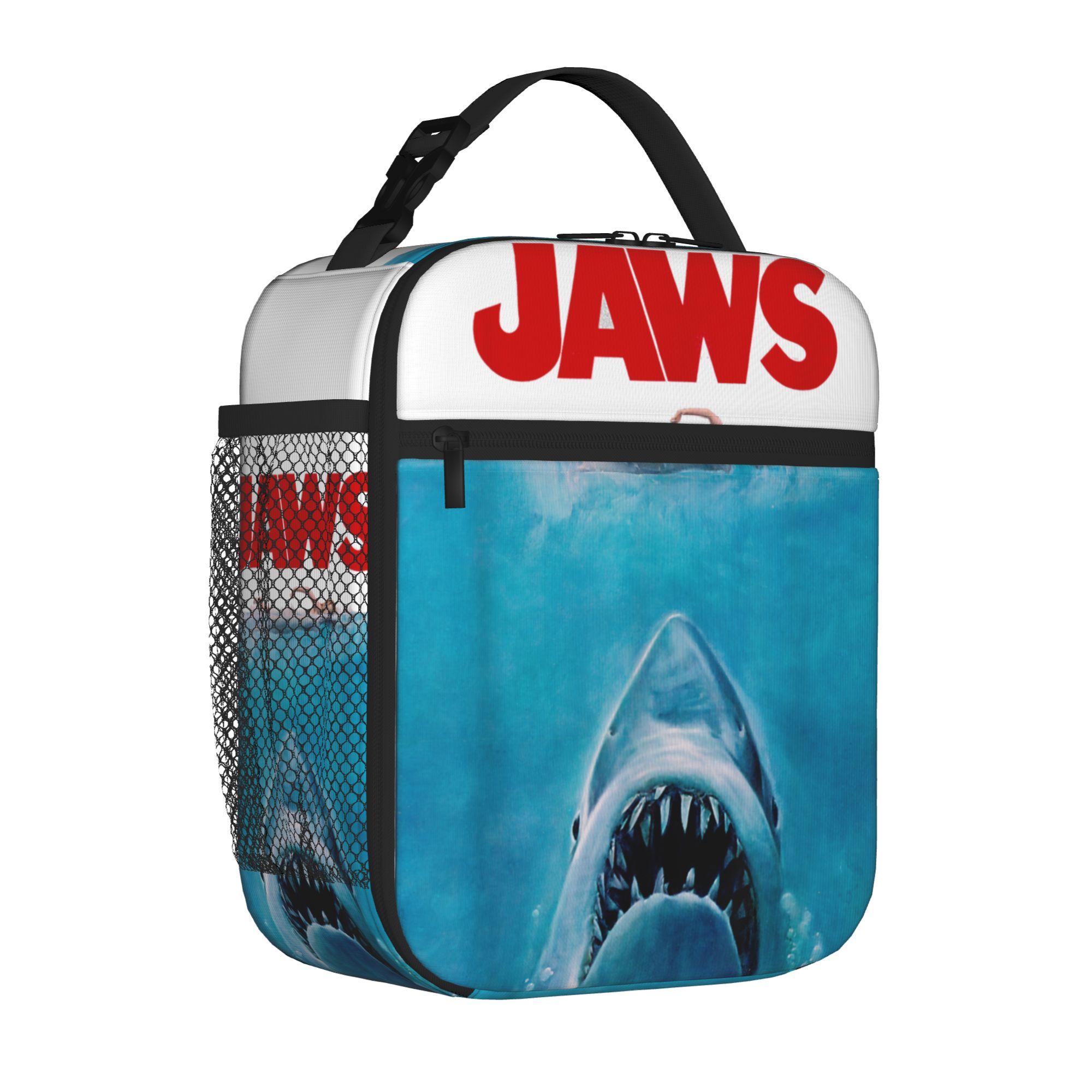 Jaws Classic Movie Poster Insulated Lunch Bag for Men Women Shark Poster Food Bag Reusable Thermal Cooler Lunch Boxes For Picnic One Size