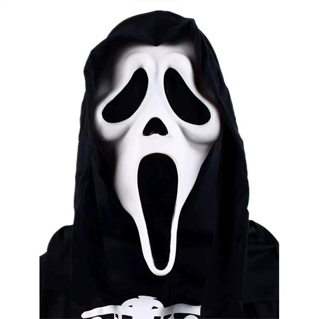 Scream Ghost Face Mask Official Movie Horror Mask for Halloween Cosplay & Costumes Scary Adult Killer Mask Prop